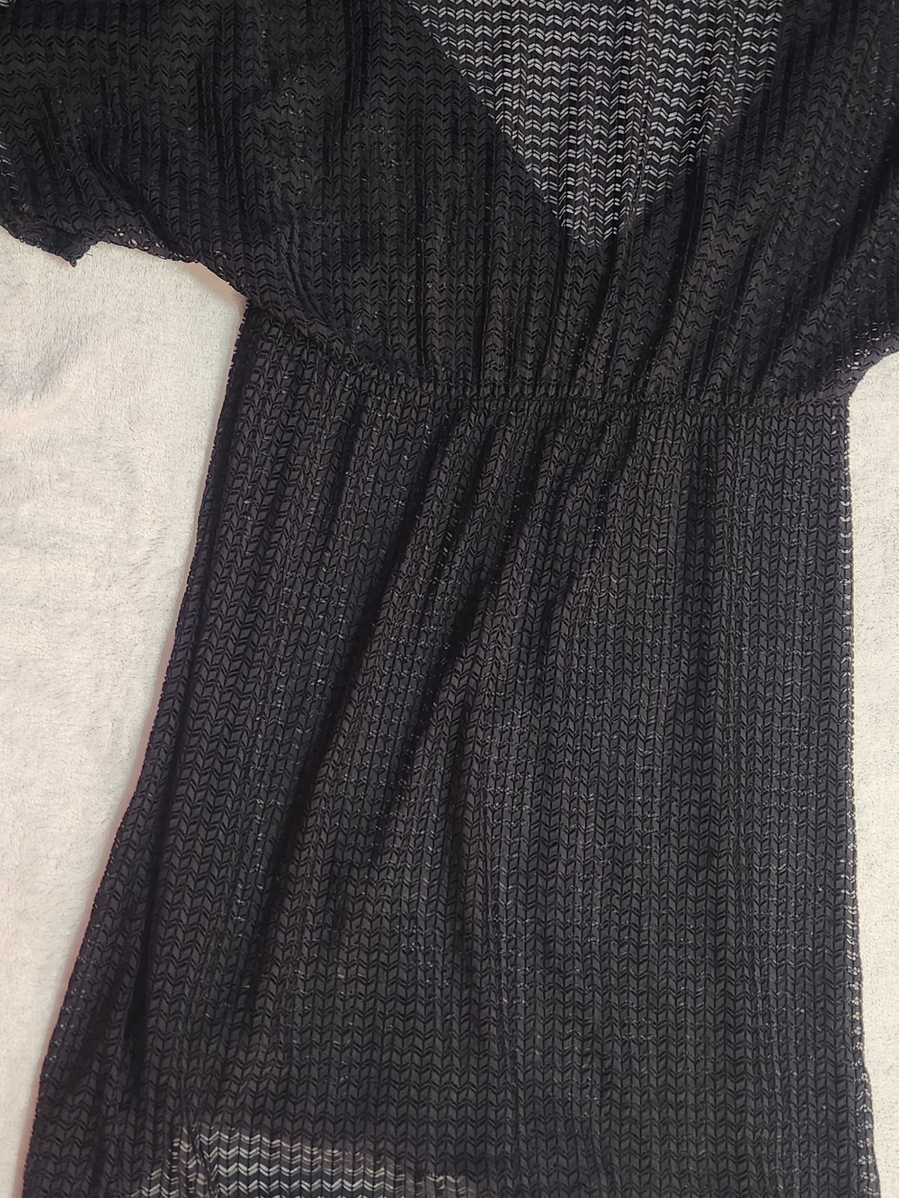 Black Crochet V-Neck Cover-Up Dress is aJordan Taylor black crochet swim cover- - Picture 4 of 8
